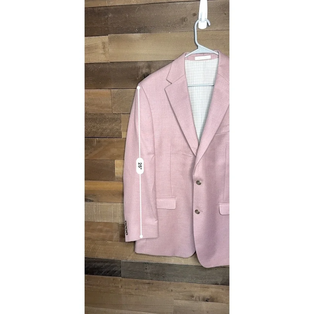 Lauren Ralph Lauren Mens Pink Linen Blend 2-Button Sport Coat Blazer 42L Macy's
